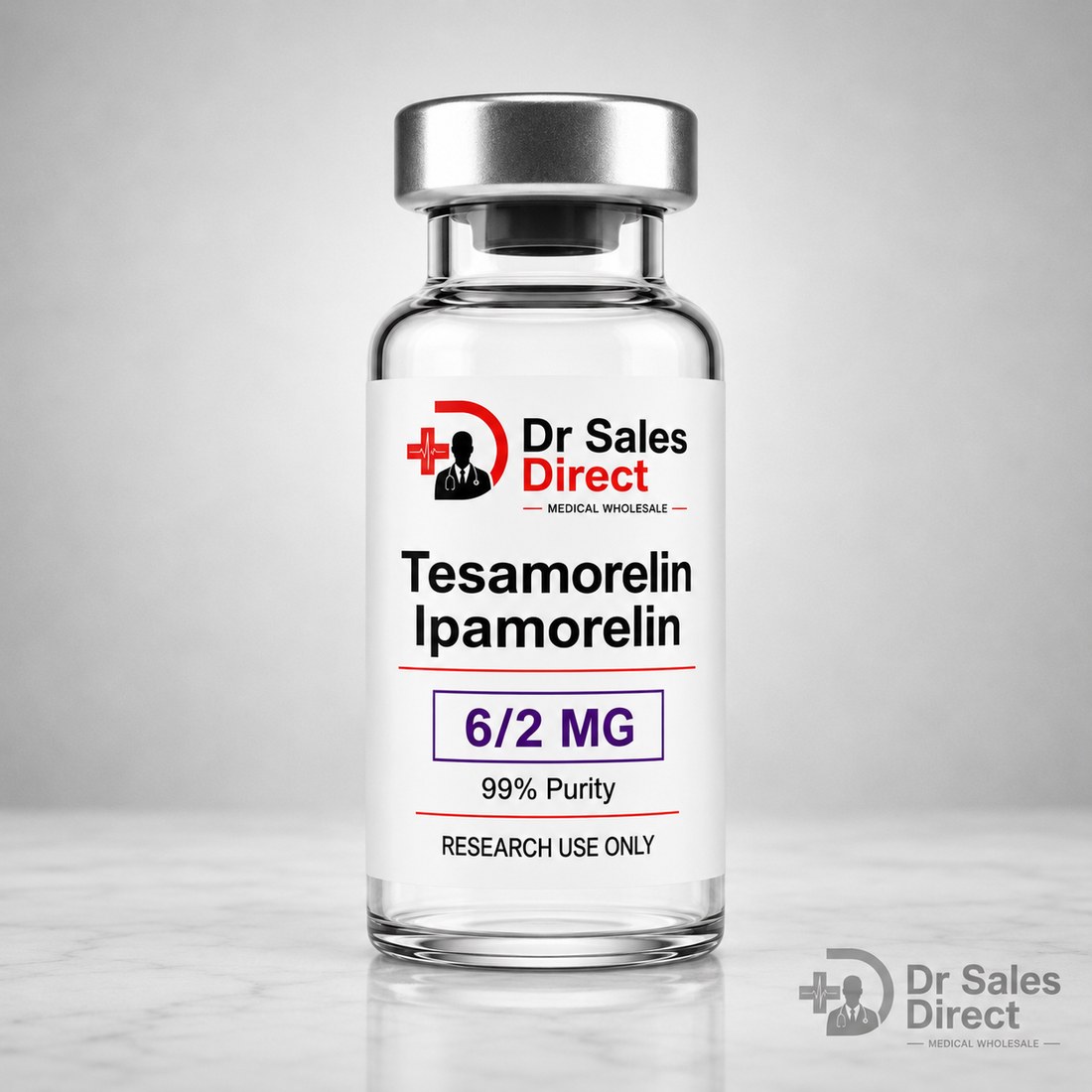 2X Blend: Tesamorelin (10mg)+Ipamorelin (2mg)